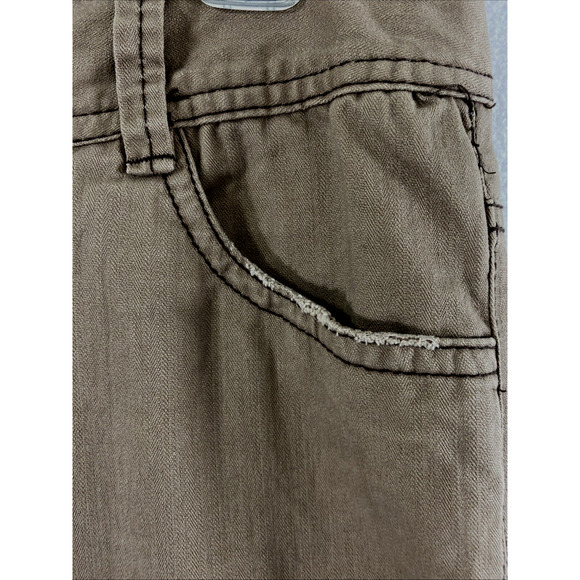 Maurice Pants‎ Womens Size 5/6 Long Brown Boot Distress Chino Slacks - Picture 12 of 13